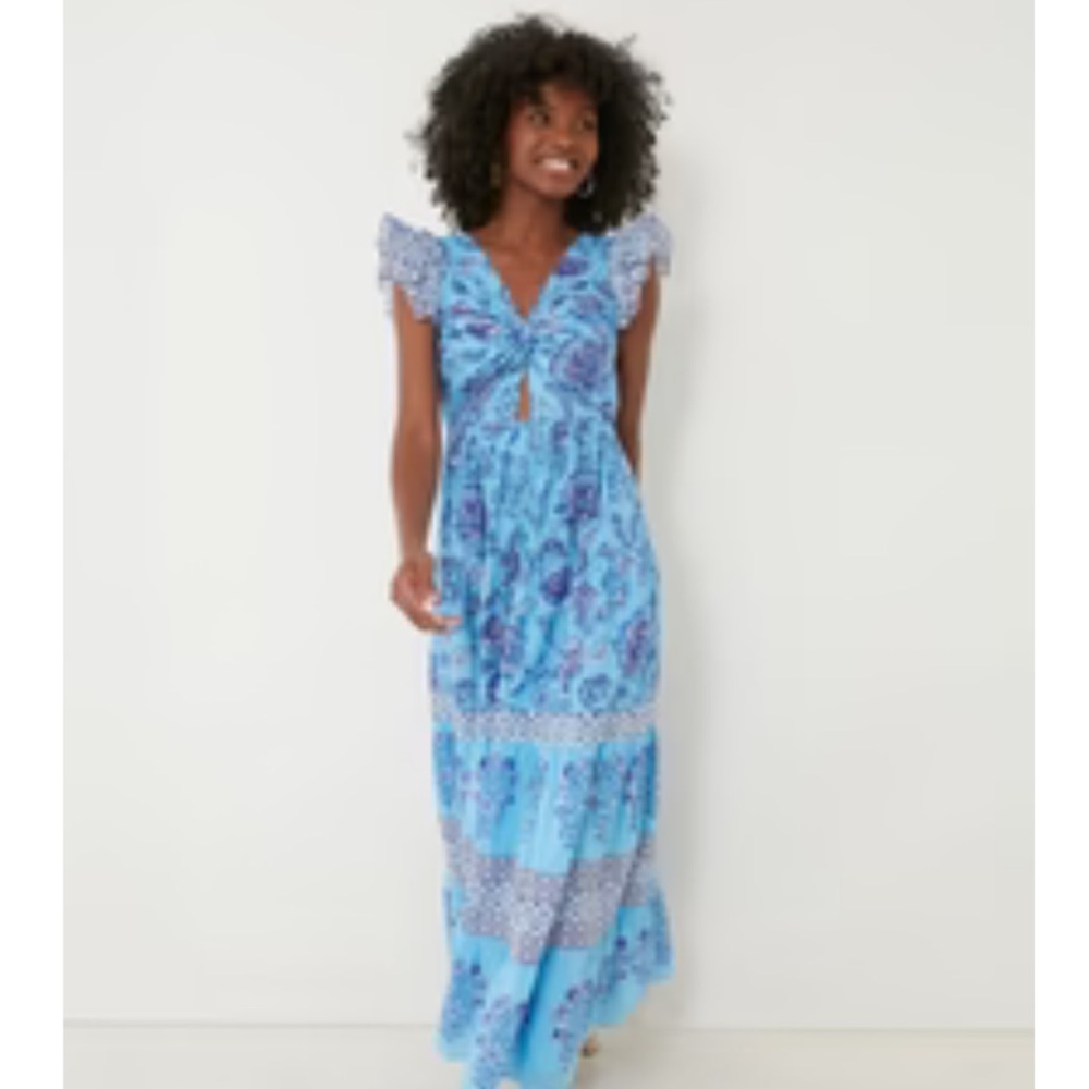 Tuckernuck Blue and Purple Floral Maxi Dress